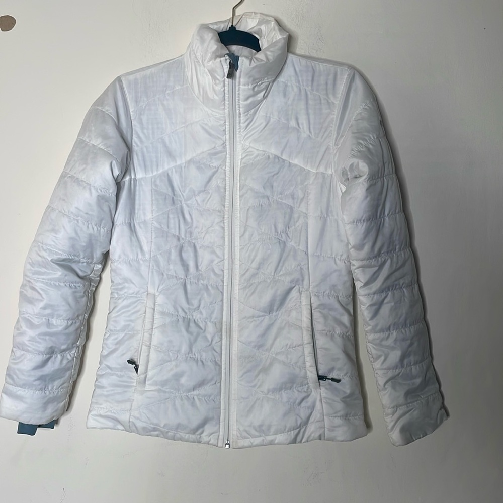Columbia white Omni heart XS insulated ski jacket​